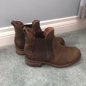 Brown leather UGG boots